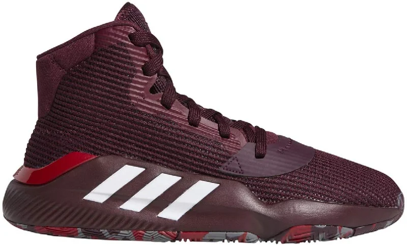 Customizable Tennis Shoes-New Adidas Men's Pro Bounce 2019 Basketball Maroon/White Mens 4