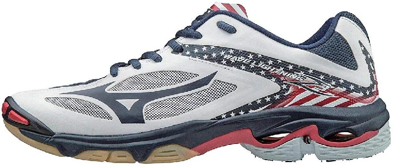 Waterproof Tennis Shoes-New Mizuno Womens 7.5 Wave Lightening Z3 Indoor Court Volleyball Shoe RWB