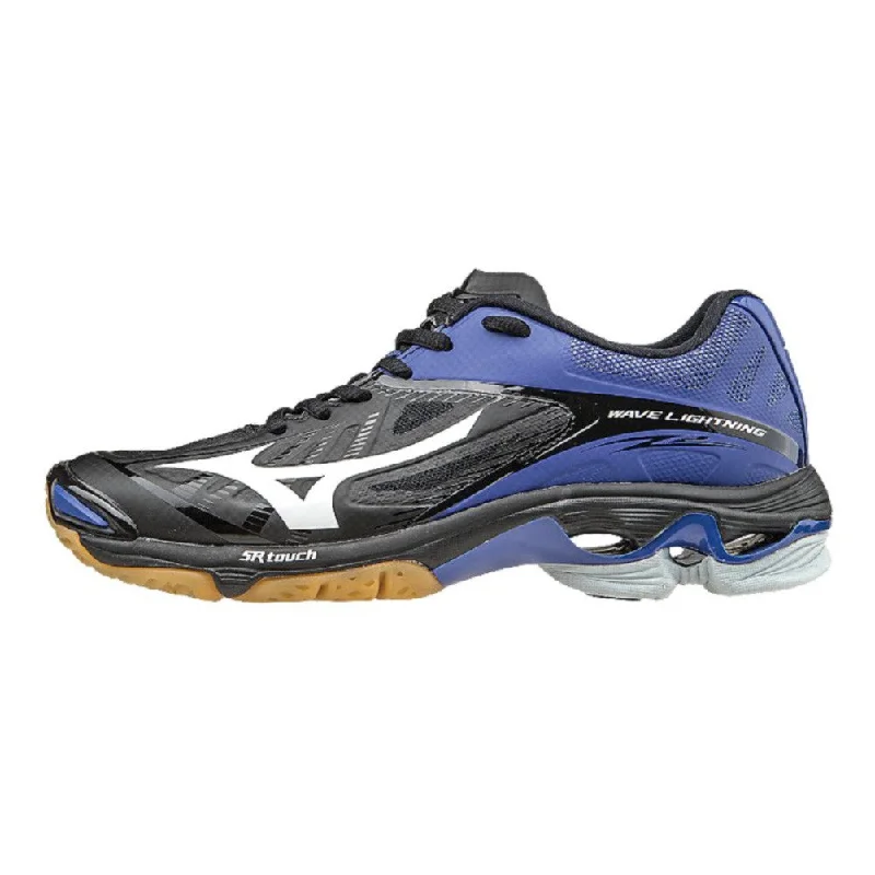 Anti-Slip Tennis Shoes-New Mizuno Womens W6 Wave Lightening Z2 Indoor Court Volleyball Shoe Black/Blue