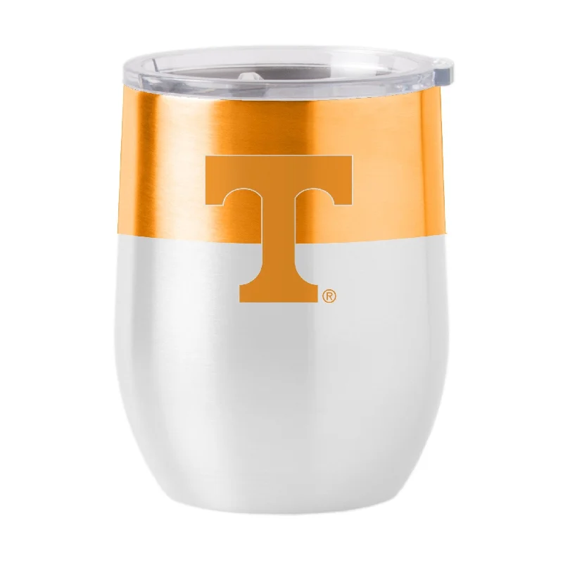 Mini Team Mug-Tennessee Colorblock 16oz Stainless Curved Beverage