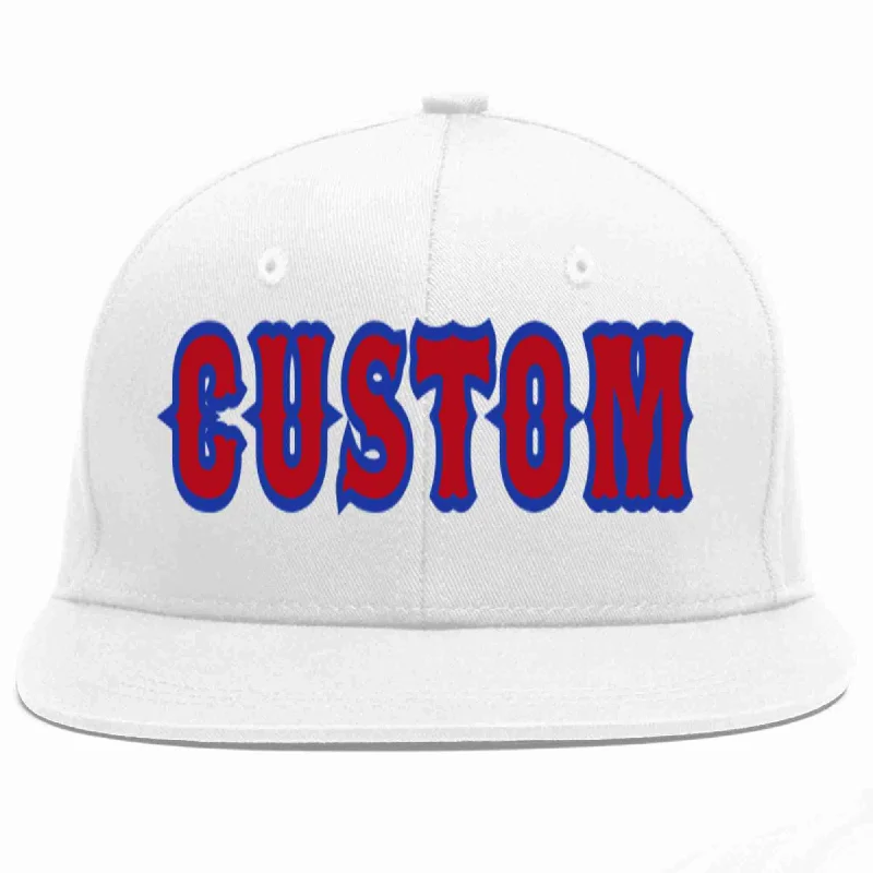 Boho Baseball Cap-Custom White Red-Royal Casual Sport Baseball Cap