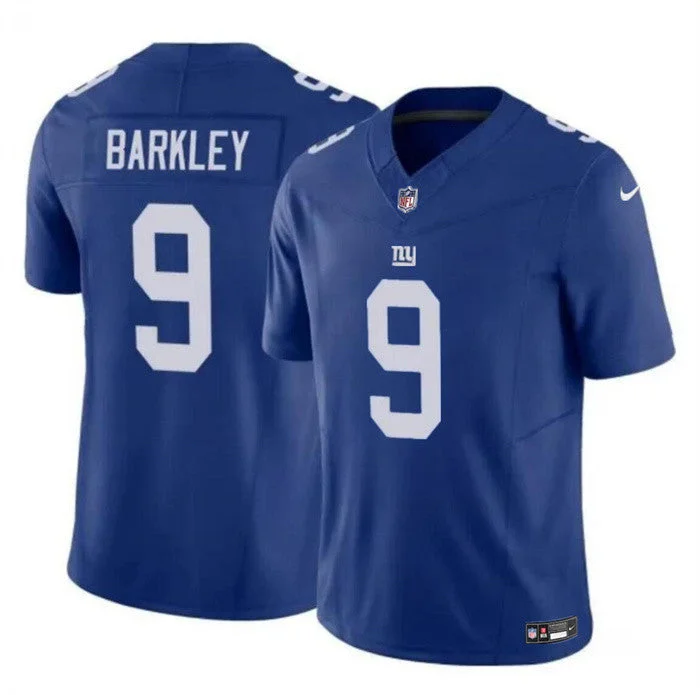 Minimalist Soccer Jersey-Men's New York Giants #9 Matt Barkley Blue 2023 F.U.S.E. Untouchable Limited Football Stitched Jersey