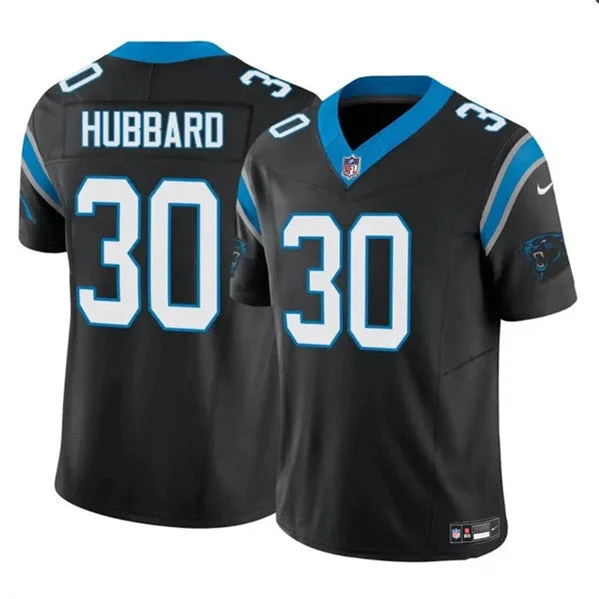 Lightweight Soccer Jersey-Men's Carolina Panthers #30 Chuba Hubbard Black 2023 F.U.S.E. Limited Football Stitched Jersey