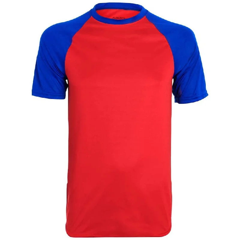 Personalized Baseball Jersey-Wicking Retro Short Sleeve Jersey Red-Royal