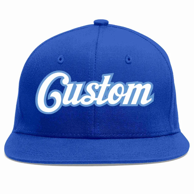 Fishing Baseball Cap-Custom Royal White-Light Blue Casual Sport Baseball Cap