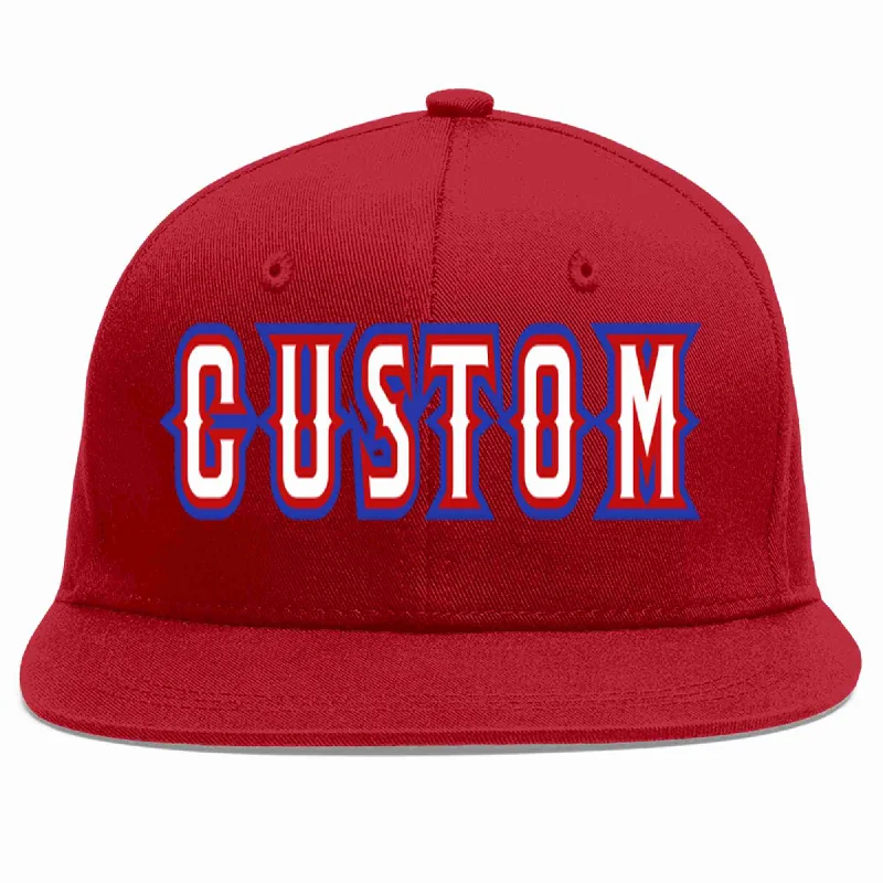 Reflective Baseball Cap-Custom Red White-Red Casual Sport Baseball Cap