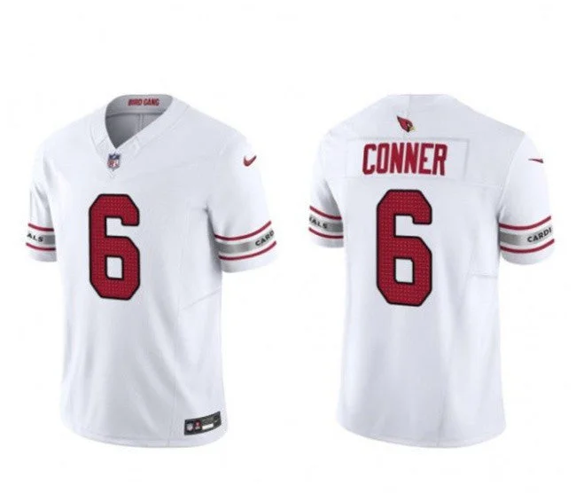 Streetball Soccer Jersey-Men's Arizona Cardinals #6 James Conner White 2023 F.U.S.E. Untouchable Limited Football Stitched Jersey