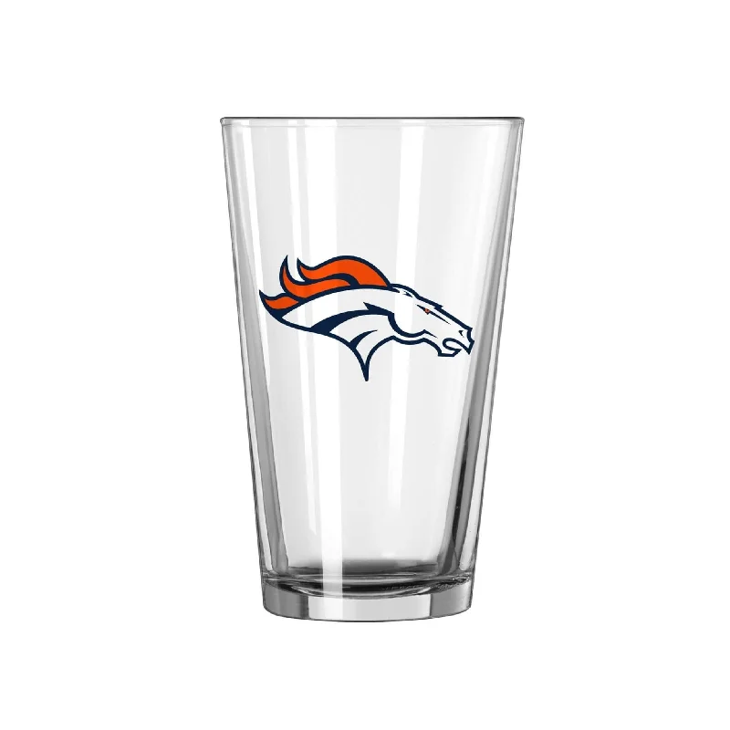 Classic Team Mug-Denver Broncos 16oz Logo Pint Glass