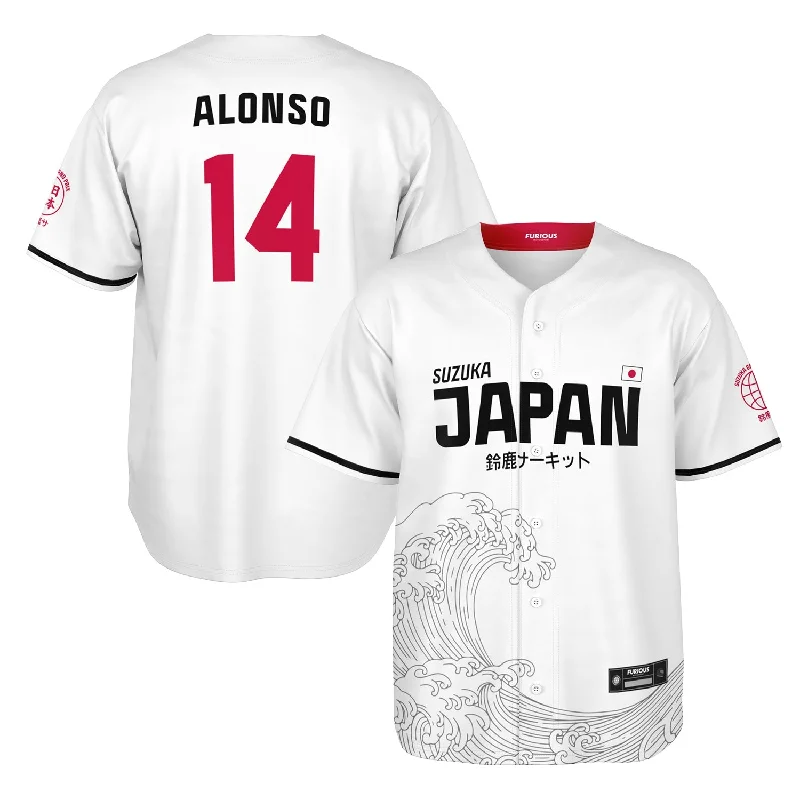 Modern Baseball Jersey-Alonso - Suzuka "Great Wave" Jersey