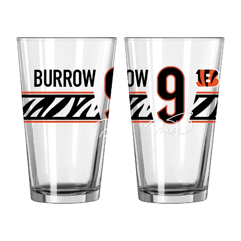 Sports Team Mug-Joe Burrow 16oz Pint Glass