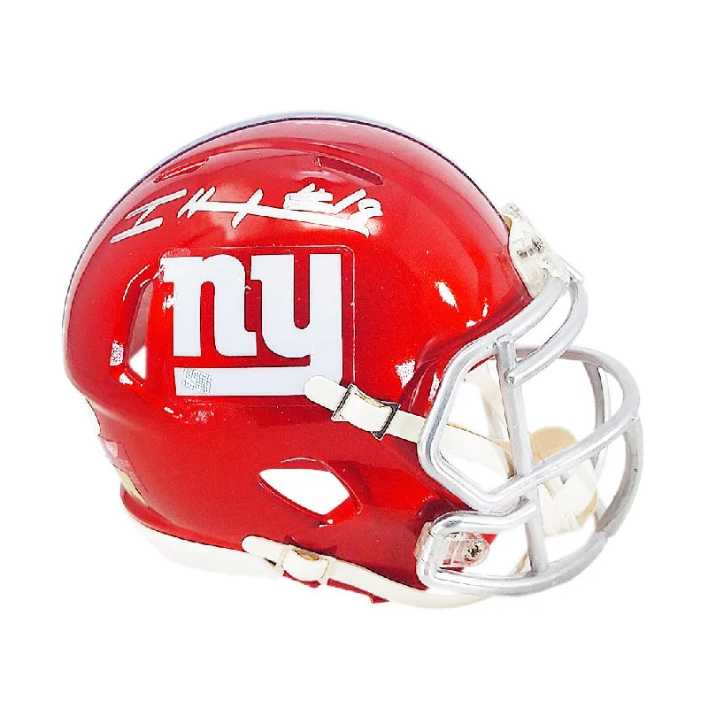 Impact Resistant Football Helmet-Isaiah Hodgins Signed New York Giants Flash Speed Mini Football Helmet (JSA)