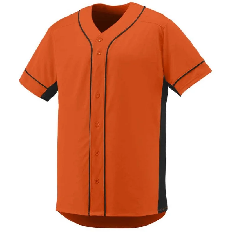 Metallic Baseball Jersey-Slugger Baseball Jersey Orange-Black