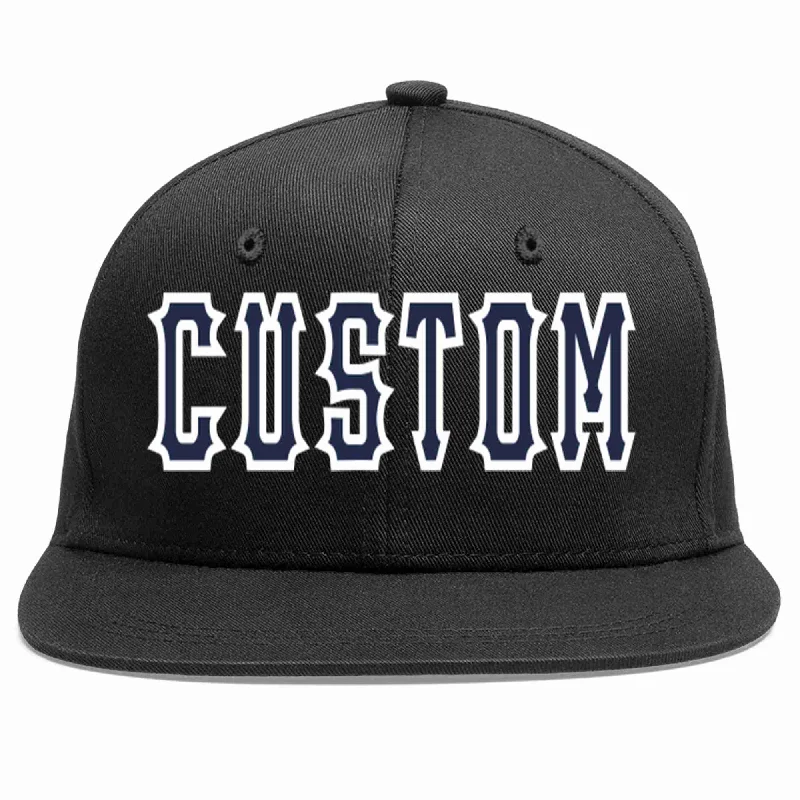 Heavy Duty Baseball Cap-Custom Black Navy-White Casual Sport Baseball Cap