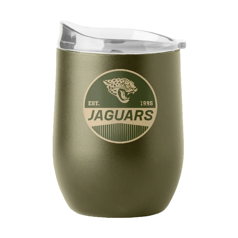 Custom Team Mug-Jacksonville Jaguars 16oz Badge Powder Coat Curved Beverage