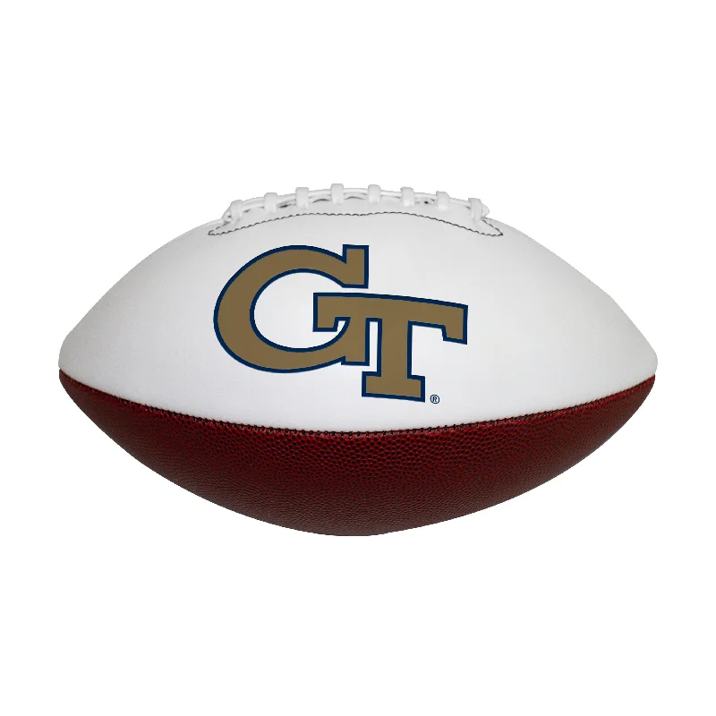 Fluorescent Rugby Ball-Georgia Tech Official-Size Autograph Football