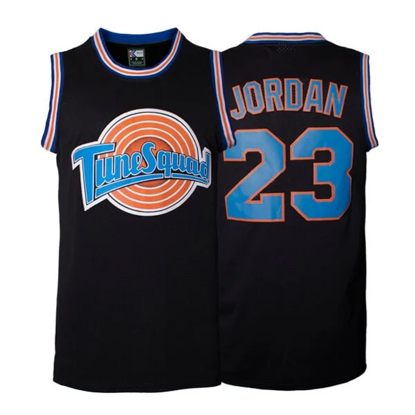 Matte Basketball Jersey-Michael Jordan Tune Squad Jersey Black