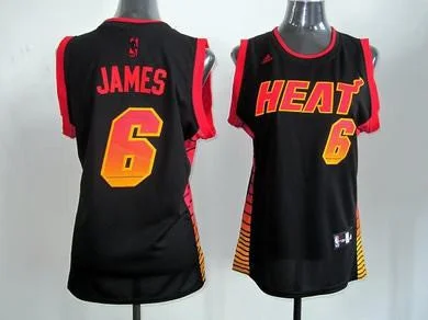 Collector’s Basketball Jersey-Heat 6 James Black rainbow Women Basketball Jersey