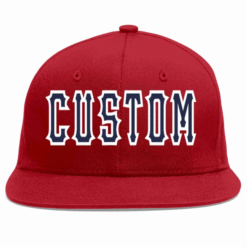 Minimalist Baseball Cap-Custom Red Navy-White Casual Sport Baseball Cap