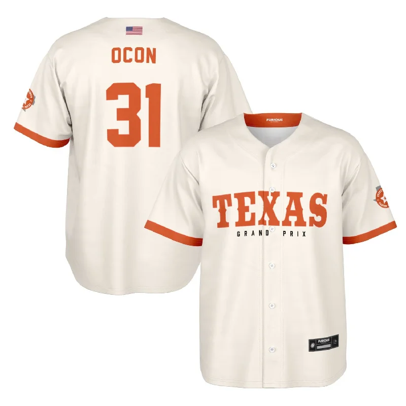 Digital Print Baseball Jersey-Ocon - Off-White Texas GP Jersey