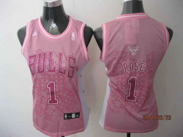 NCAA Basketball Jersey-Bulls 1 Rose Pink Women Basketball Jersey