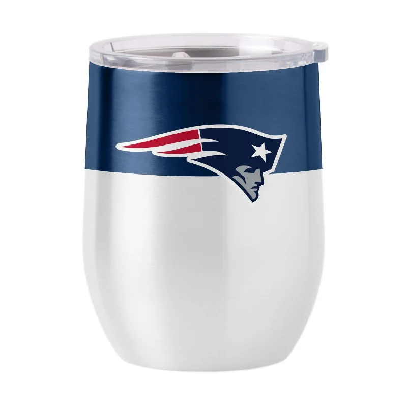 Camping Team Mug-New England Patriots Colorblock 16oz Stainless Curved Beverage