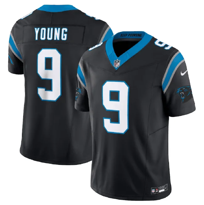 Memorial Soccer Jersey-Men's Carolina Panthers #9 Bryce Young Black 2023 F.U.S.E. Untouchable Football Stitched Jersey