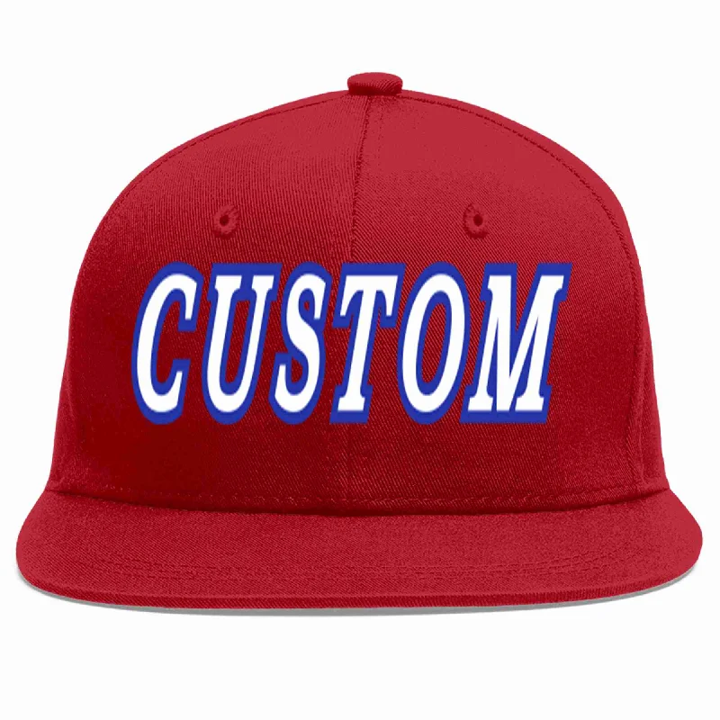 Heavy Duty Baseball Cap-Custom Red White-Royal Casual Sport Baseball Cap