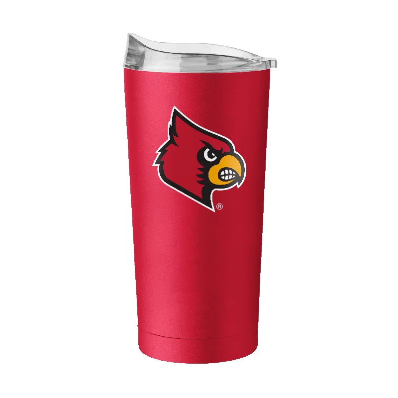 Silver Team Mug-Louisville 20oz Flipside Powder Coat Tumbler