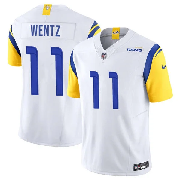 Special Edition Soccer Jersey-Men's Los Angeles Rams #11 Carson Wentz White 2023 F.U.S.E. Untouchable Limited Football Stitched Jersey