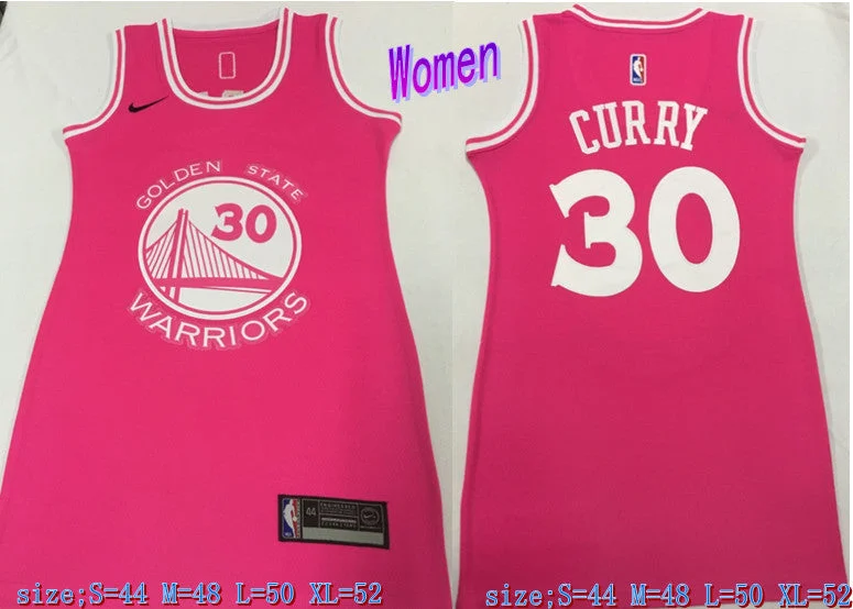 Eco-Friendly Basketball Jersey-Warriors 30 Stephen Curry Pink Women Swingman Basketball Jersey