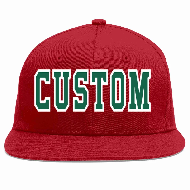 Slogan Baseball Cap-Custom Red Kelly Green-White Casual Sport Baseball Cap