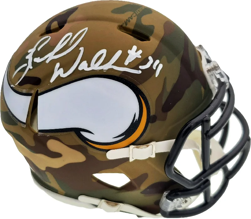 Retro Football Helmet-Herschel Walker Autographed Minnesota Vikings Camo Speed Mini Helmet Beckett BAS Stock #185957