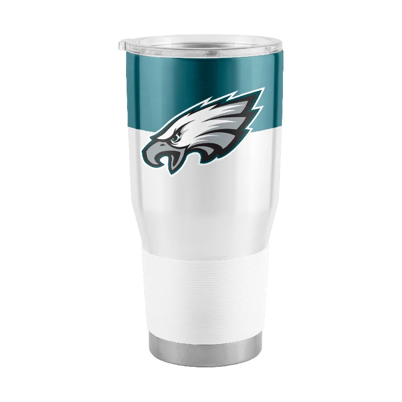 Football Team Mug-Philadelphia Eagles 30oz Colorblock Stainless Tumbler