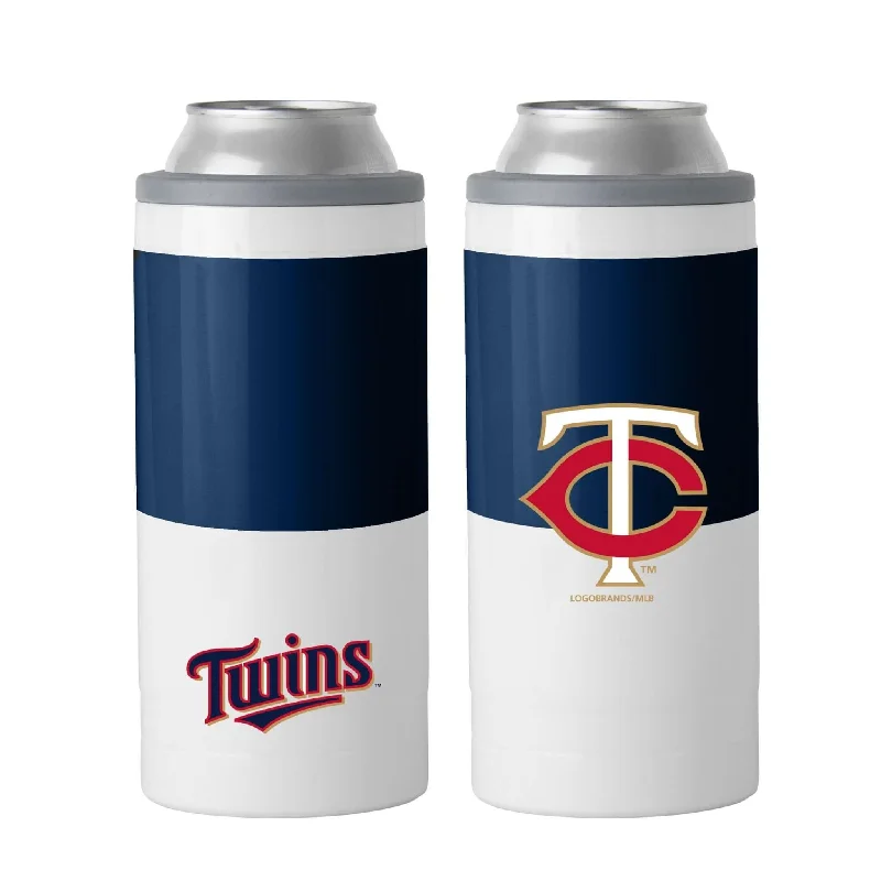 Motivational Team Mug-Minnesota Twins 12oz Colorblock Slim Can Coolie