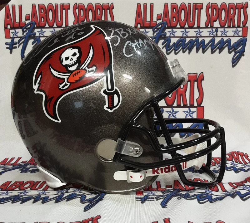 Official Football Helmet-Mike Alstott Authentic Signed Autographed Full-size Replica Helmet with Inscription JSA-