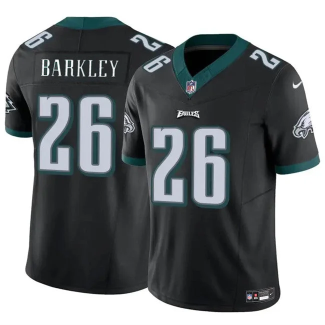 Red Soccer Jersey-Men's Philadelphia Eagles #26 Saquon Barkley Black 2023 F.U.S.E. Untouchable Limited Football Stitched Jersey