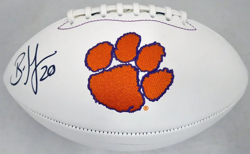 Vintage Football Helmet-Brian Dawkins Autographed Clemson Tigers White Logo Football Beckett BAS Stock #185115