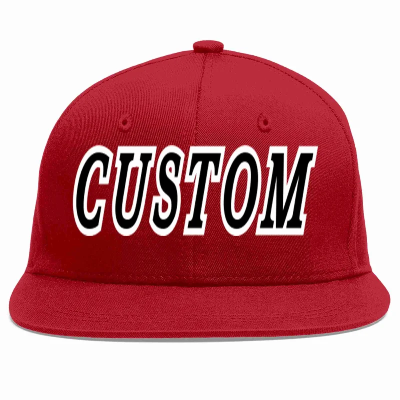 Luxury Baseball Cap-Custom Red Black-White Casual Sport Baseball Cap