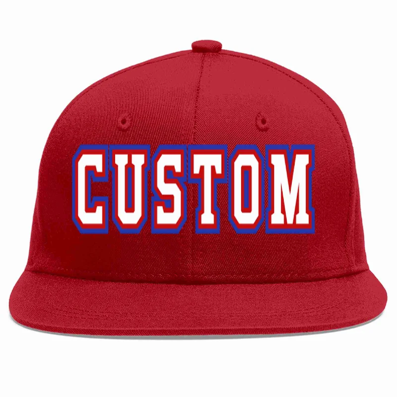 Movie Baseball Cap-Custom Red White-Red Casual Sport Baseball Cap