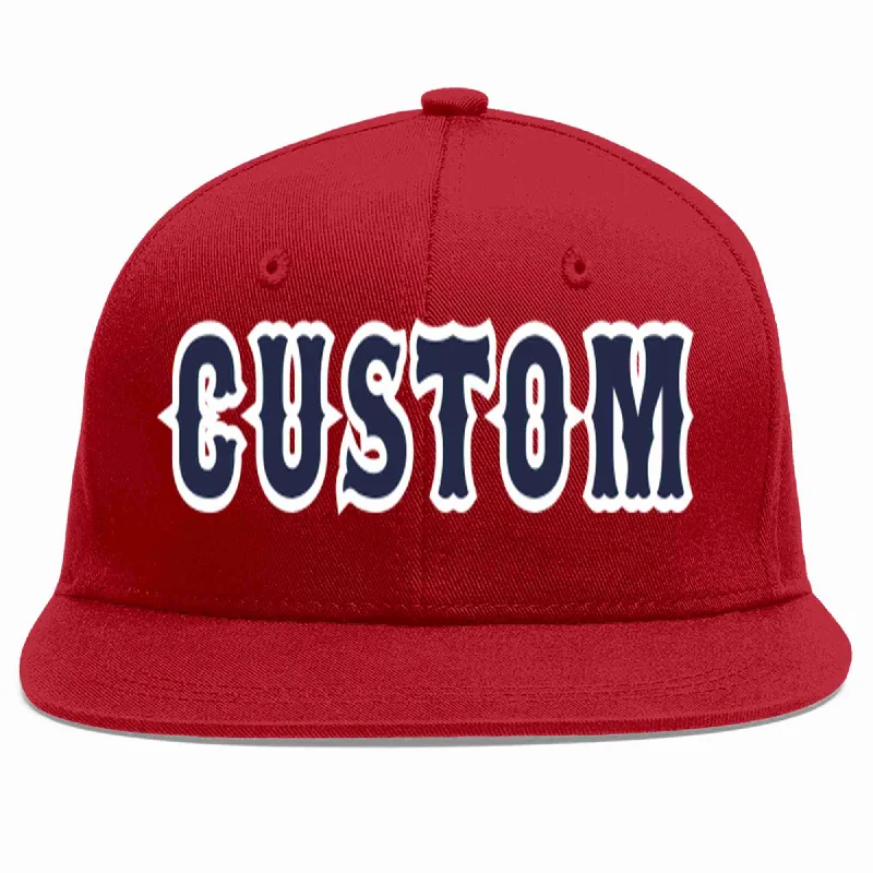 Mesh Baseball Cap-Custom Red Navy-White Casual Sport Baseball Cap