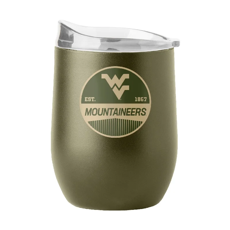 College Team Mug-West Virginia 16oz Badge Powder Coat Curved Beverage