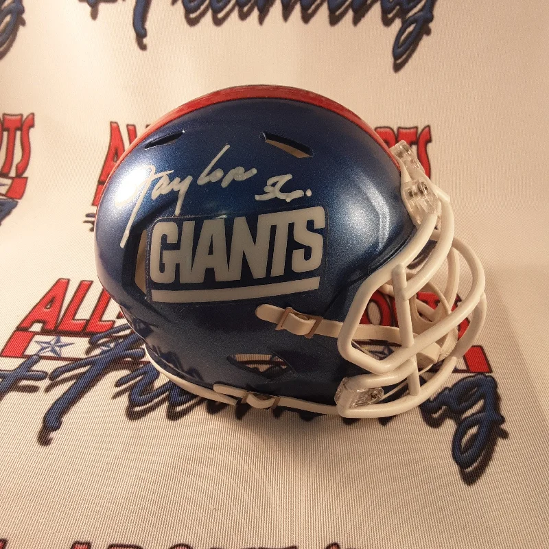 Military-Grade Football Helmet-Lawrence Taylor Authentic Signed Autographed Mini Helmet JSA.