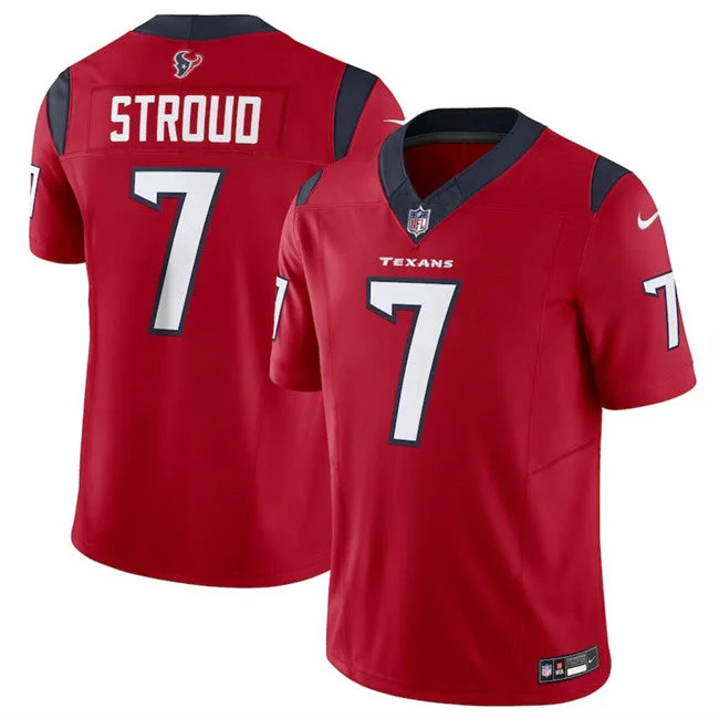 Soft Fabric Soccer Jersey-Men's Houston Texans #7 C.J. Stroud Red 2023 F.U.S.E Untouchable Football Stitched Jersey