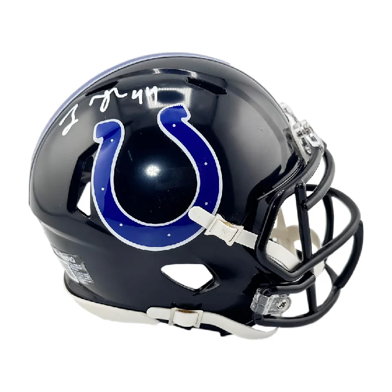 Limited Edition Football Helmet-Zaire Franklin Signed Indianapolis Colts Alt 2023 Speed Mini Football Helmet (Beckett)