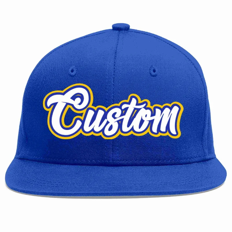 Beach Baseball Cap-Custom Royal White-Royal Casual Sport Baseball Cap