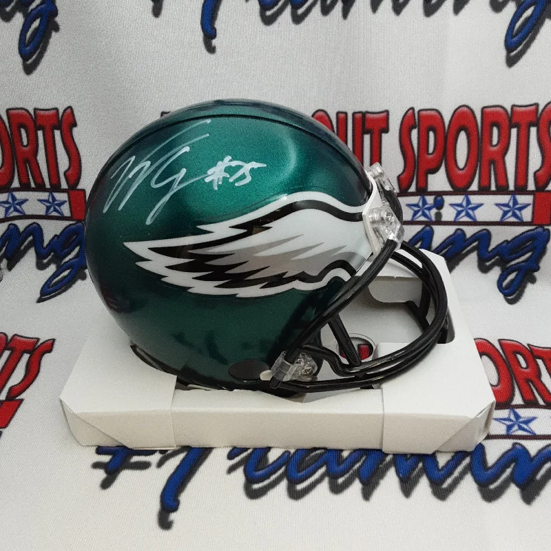 Soft Shell Football Helmet-Vinny Curry Authentic Signed Autographed Mini Helmet PSA