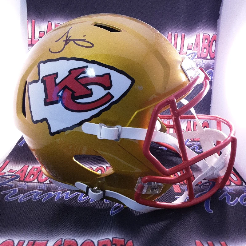 Shock Absorbing Football Helmet-Tyreek Hill Replica Signed Autographed Full-size Replica Helmet Beckett.