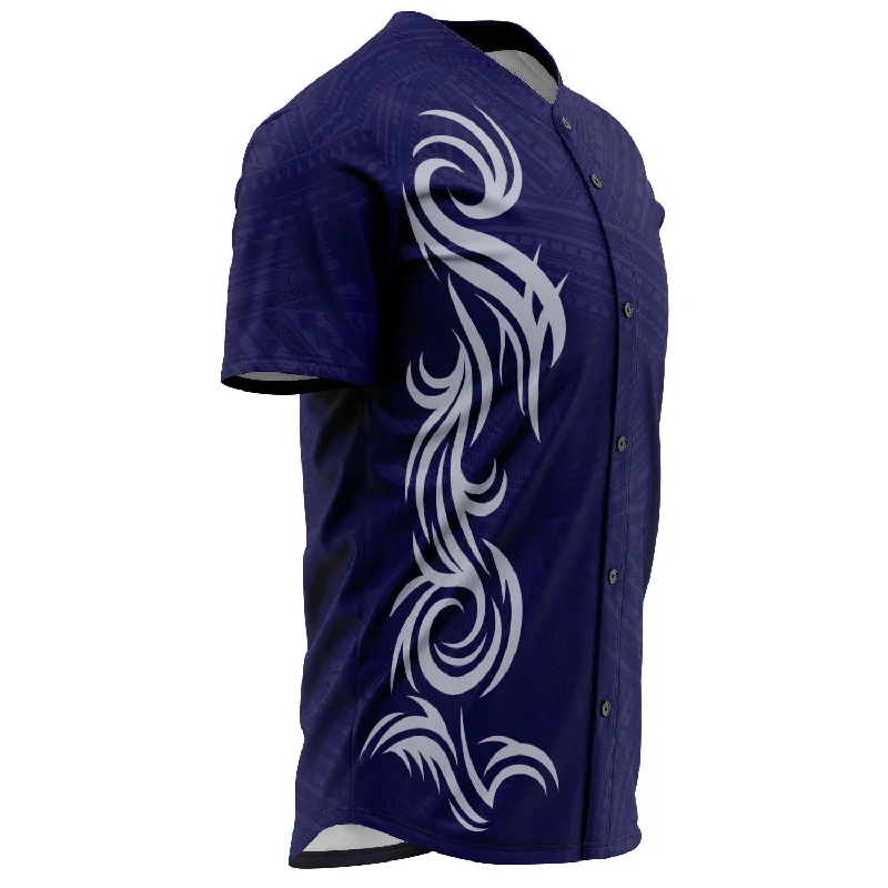 Vintage Baseball Jersey-Polynesian Design Baseball Jerseys - Atikapu 00315