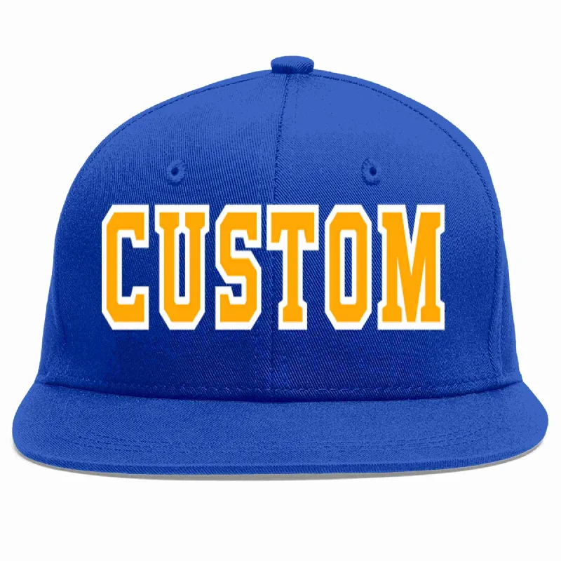 Punk Baseball Cap-Custom Royal Yellow-White Casual Sport Baseball Cap