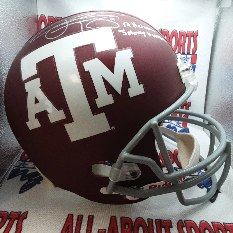 All-Weather Football Helmet-Johnny Manziel Authentic Signed Autographed Full-size Replica Helmet PSA